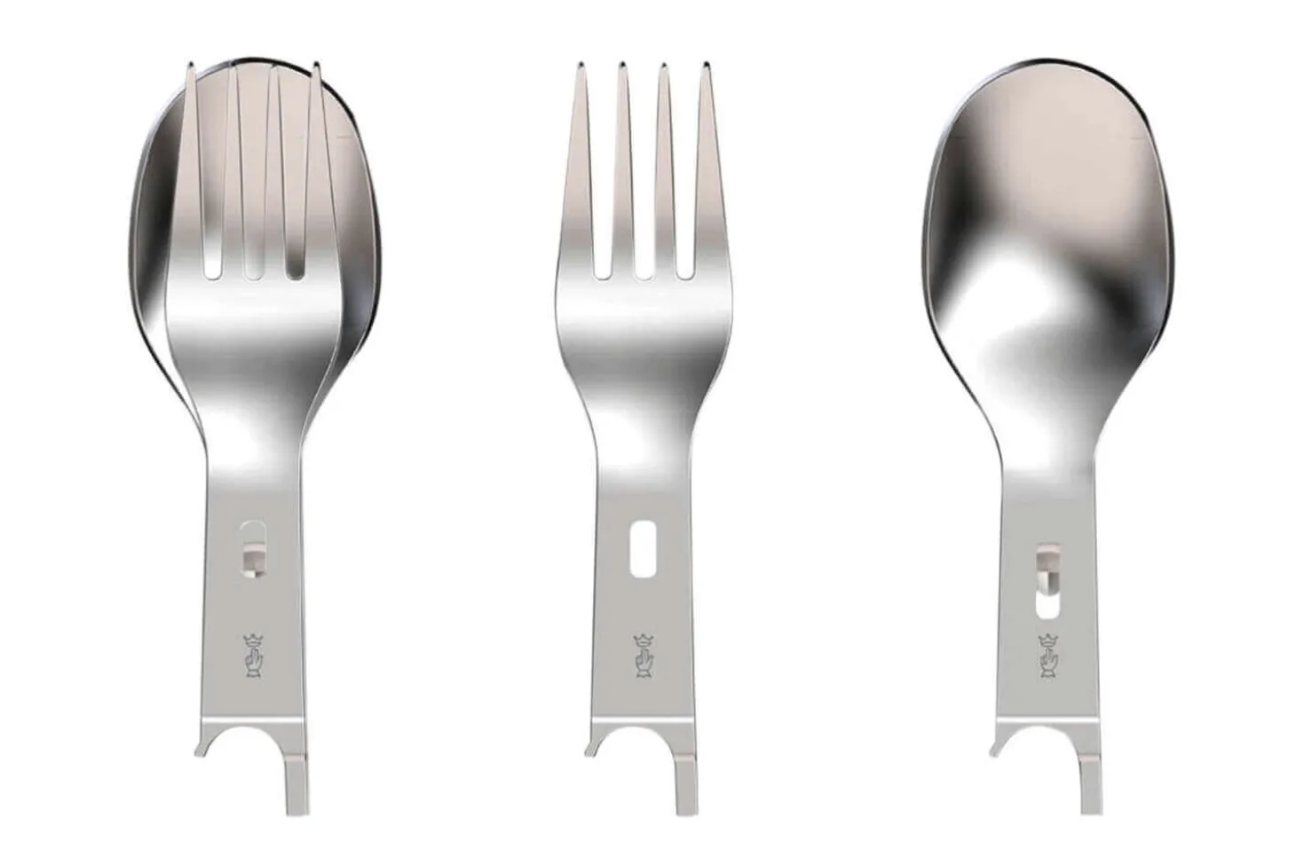 Set Picnic Plus Opinel N°08 fourchette + cuillère 2 en 1 avec étui serviette