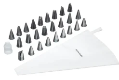 Set pâtissier Kitchencraft avec 26 douilles en acier inoxydable + poche à douille + adaptateur