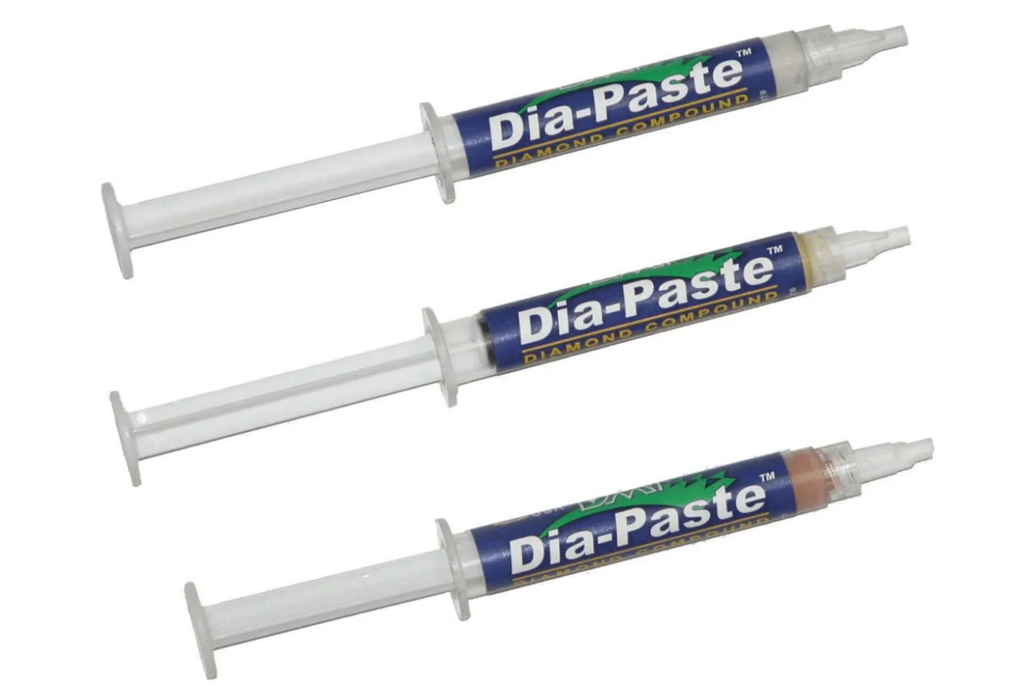 Set 3 seringues de pâte à polir diamantée DMT Dia-Paste 1, 3 et 6 microns