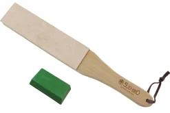 Set stropping cuir de polissage japonais Suehiro 31cm + pâte abrasive