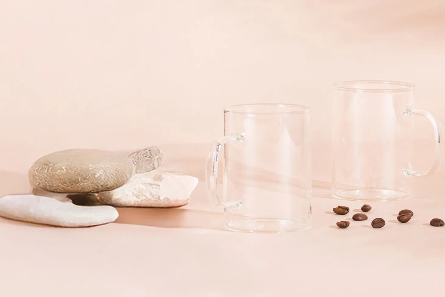 Set 2 tasses à café Cristel en verre borosilicate