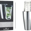 Shaker Boston à cocktail BarCraft en acier inox et verre gradué 400ml