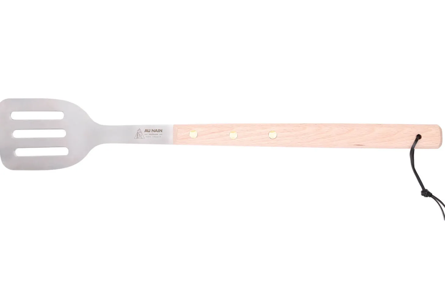 Spatule ajourée flexible pour barbecue Au Nain 48cm en hêtre