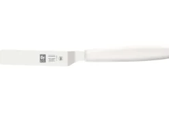 Spatule coudée Icel 9cm acier inox manche blanc