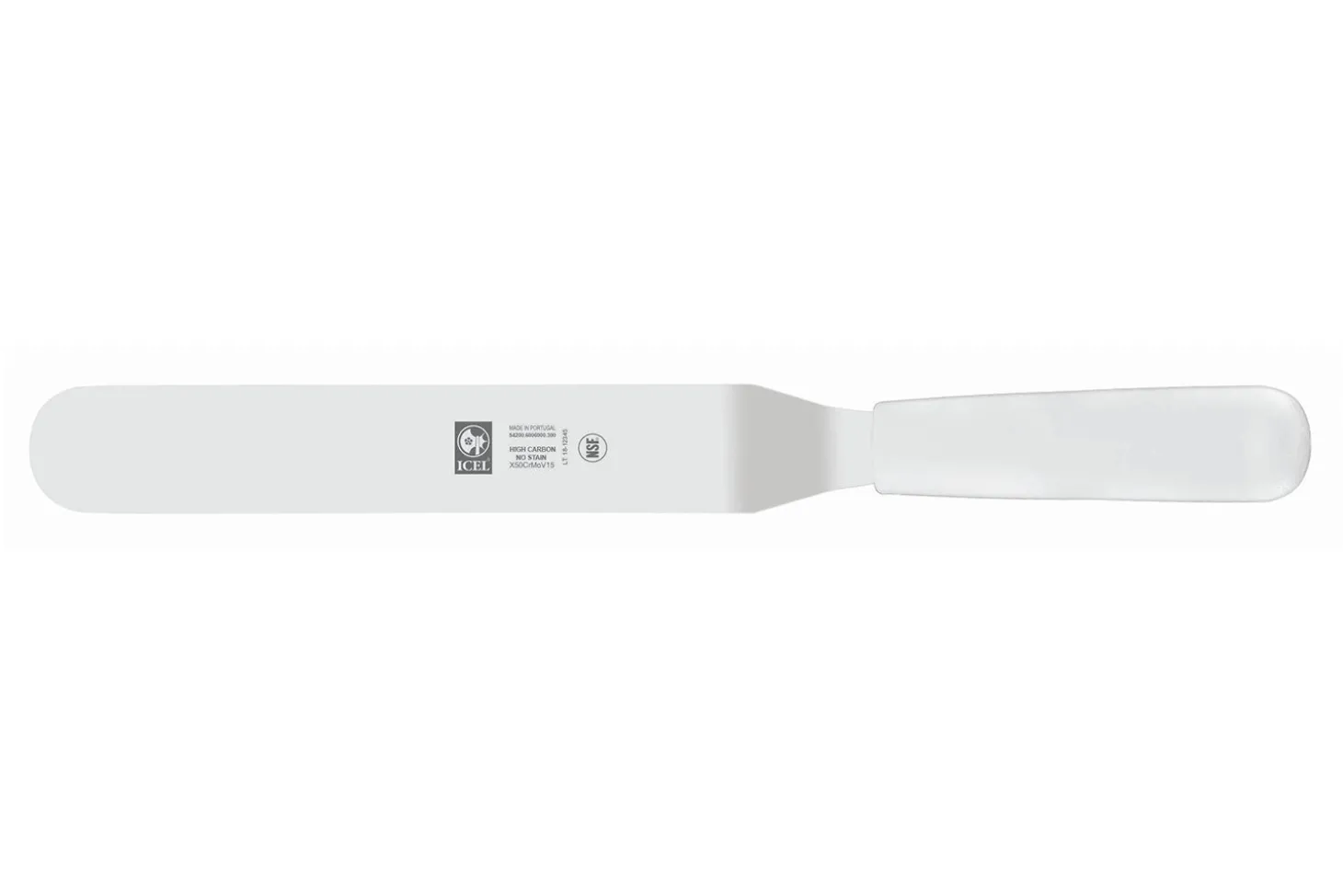 Spatule coudée professionnelle Icel manche PP blanc