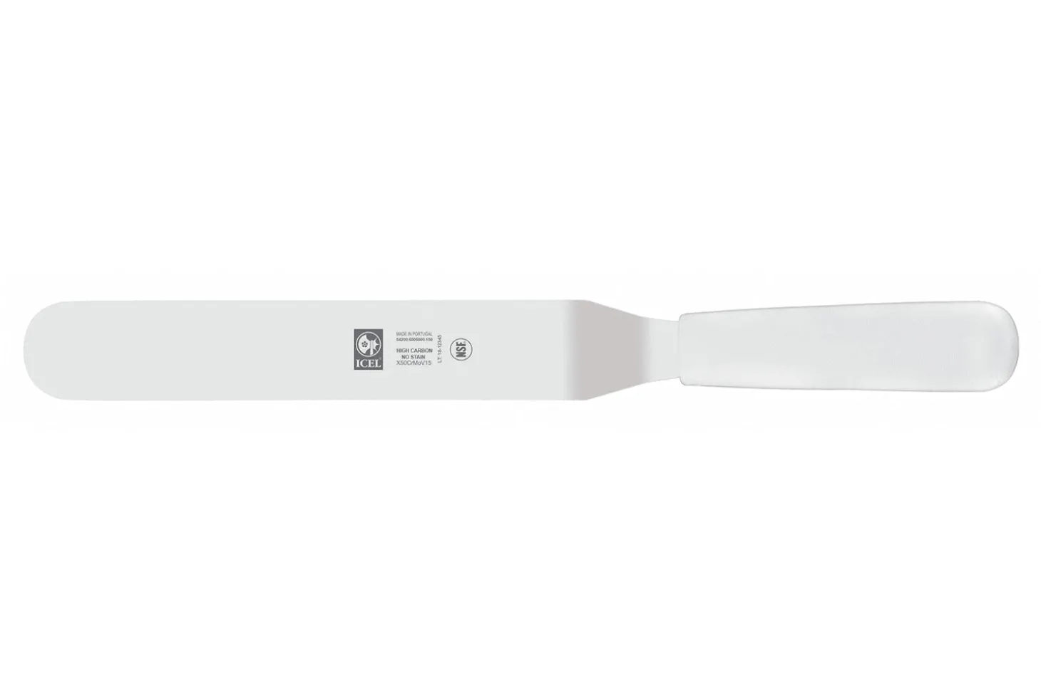 Spatule coudée professionnelle Icel manche PP blanc