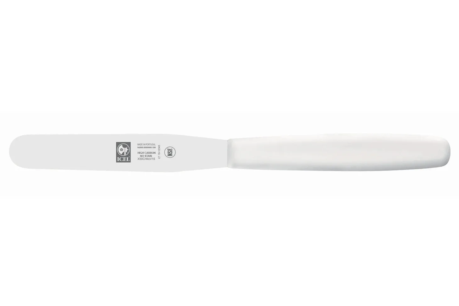 Spatule droite professionnelle Icel manche PP blanc