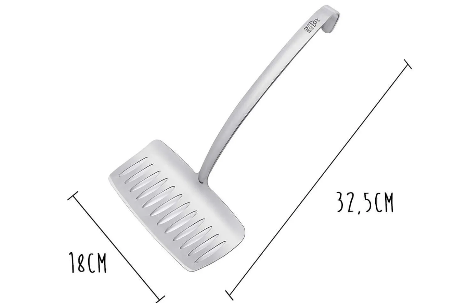 Spatule à poisson Triangle série 1946 acier inoxydable largeur 18cm