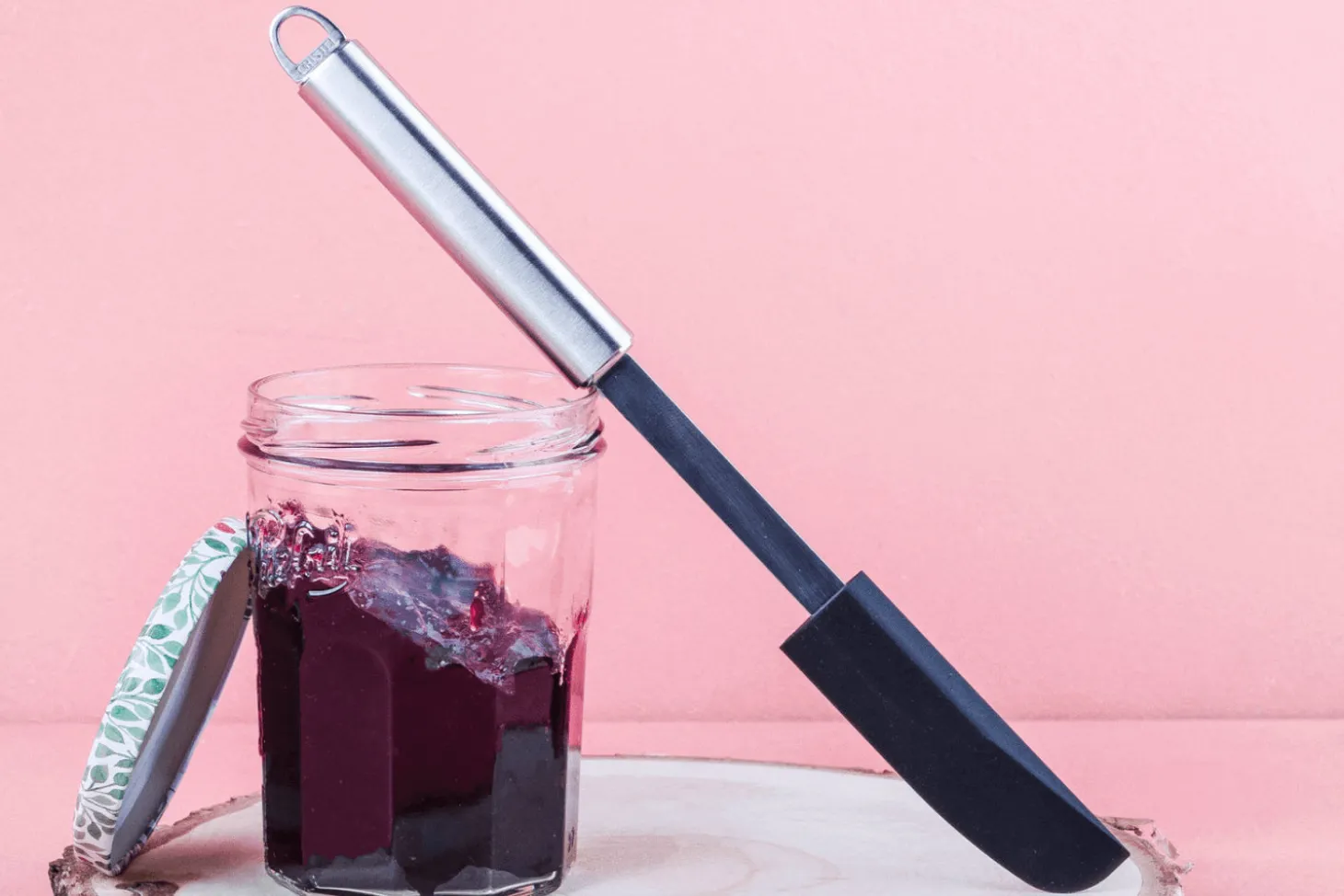 Spatule étroite Cristel POC en acier inoxydable et silicone