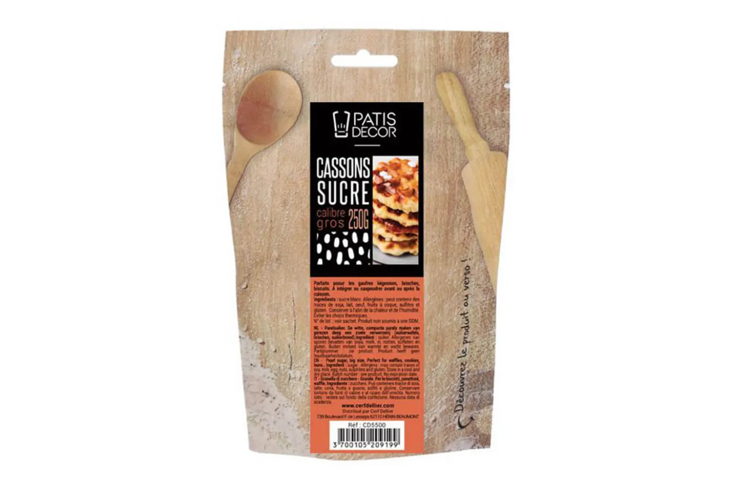Sucre casson Patisdécor gros grains 250g