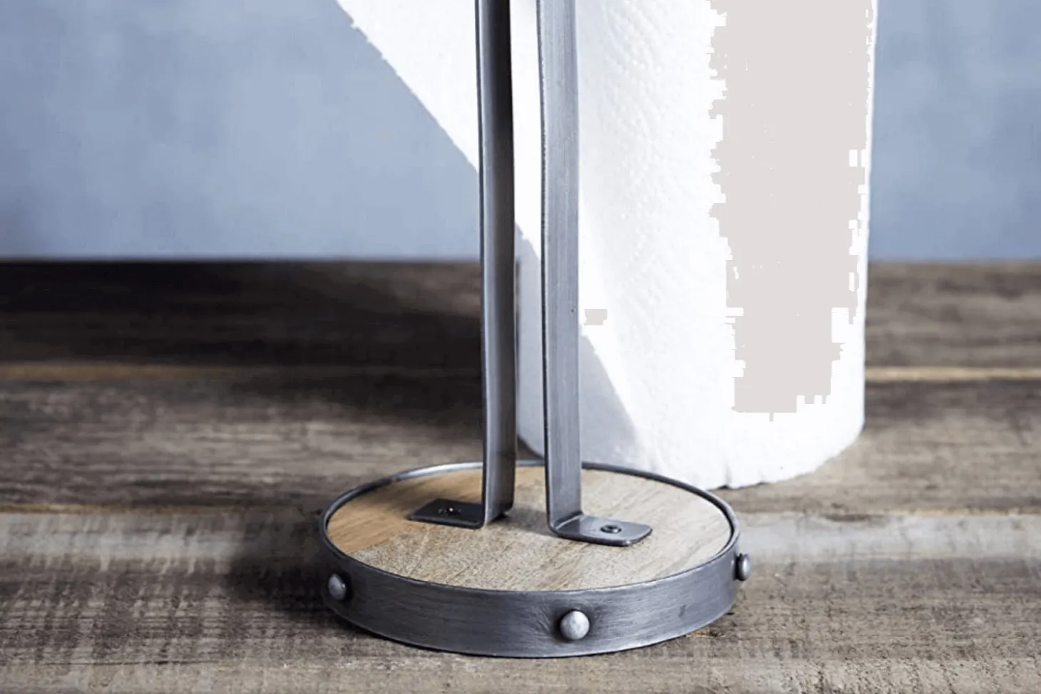 Support pour essuie-tout Kitchen Craft design industriel en métal et bois