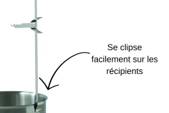 Support pour fouet/thermomètre en acier inoxydable