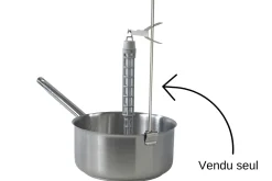 Support pour fouet/thermomètre en acier inoxydable