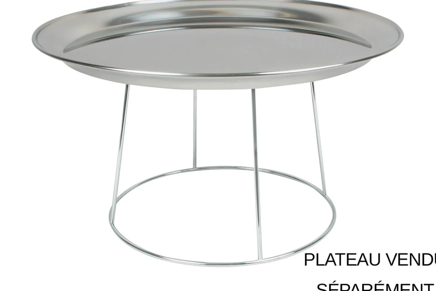 Support pour plateau de fruits de mer universel 19 ou 24cm en acier chromé
