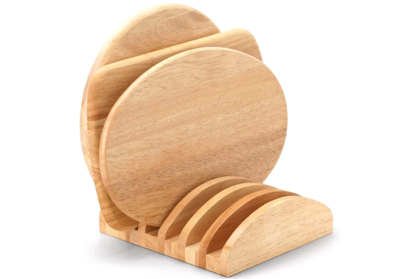Support universel Continenta en bois d'hévéa pour 6 planches à découper