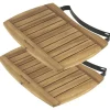Tablettes latérales en acacia pour Big Green Egg XLarge