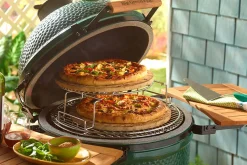 Tablettes latérales en bois d'acacia pour barbecue Big Green Egg Medium