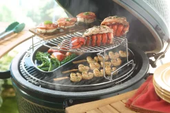 Tablettes latérales en bois d'acacia pour barbecue Big Green Egg MiniMax