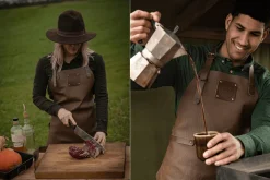 Tablier de cuisine artisanal en cuir Witloft Buffalo Collection