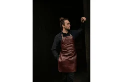 Tablier de cuisine artisanal Witloft Buffalo Collection en cuir pleine fleur