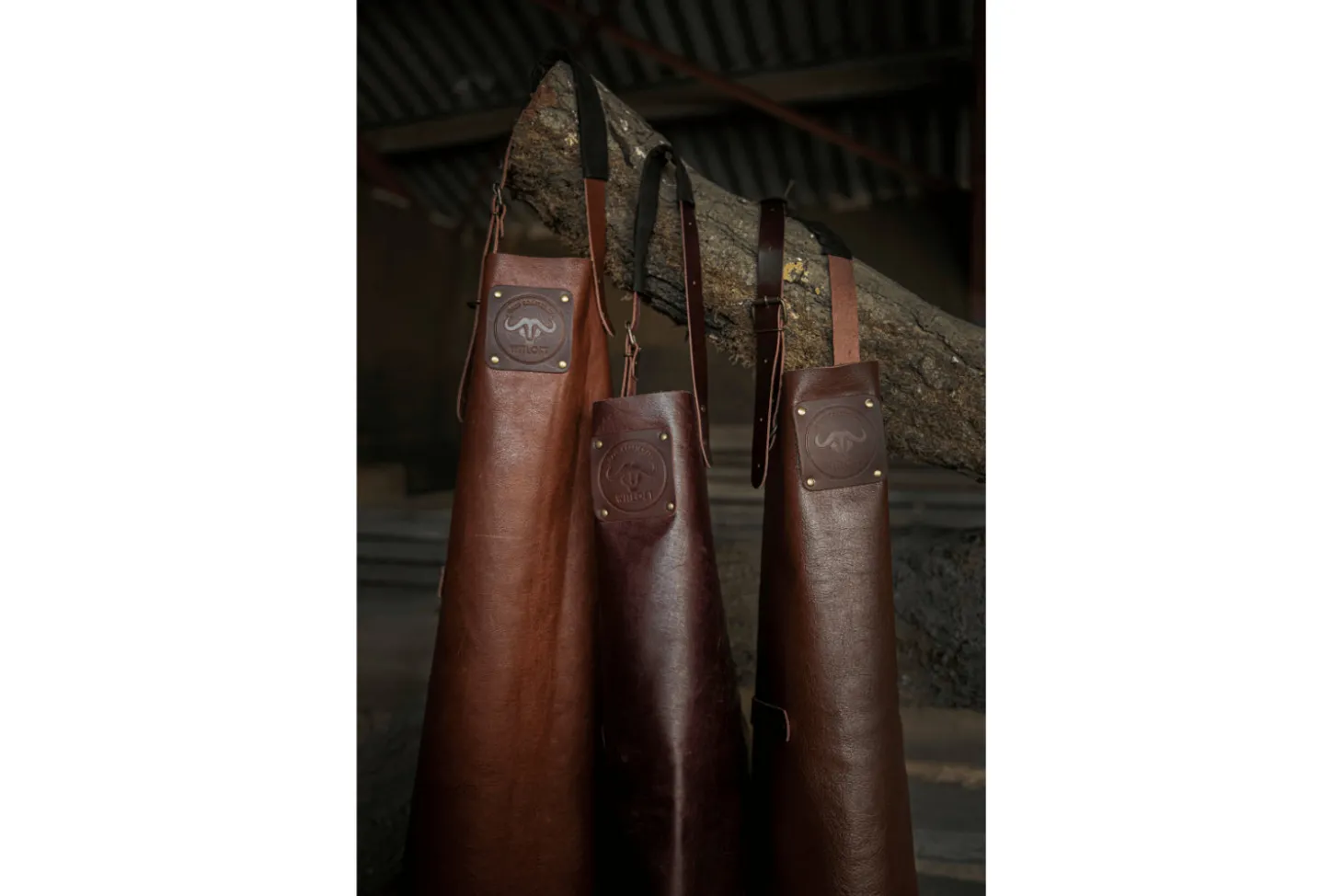 Tablier de cuisine artisanal Witloft Buffalo Collection en cuir pleine fleur
