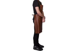 Tablier de cuisine DutchDeluxes en cuir avec poche à zip