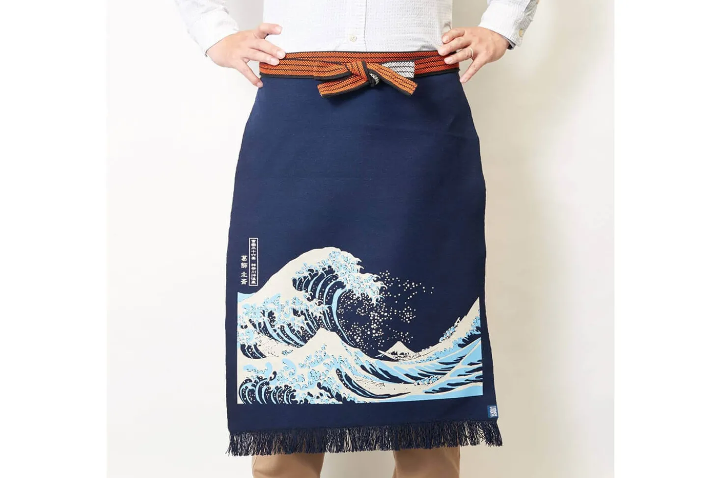 Tablier de cuisine japonais Anything Maekake Hokusai Vague