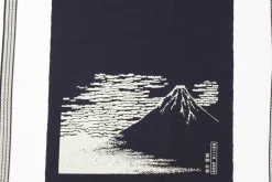 Tablier de cuisine japonais Anything Maekake Hokusai Mont Fuji rouge