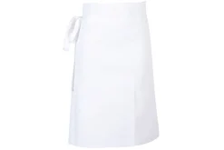 Tablier de cuisine mixte demi-chef Robur Phoenix blanc 100% coton