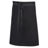Tablier de cuisine mixte demi-chef Robur Phoenix noir 100% coton