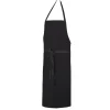 Tablier de cuisine mixte Robur Pise noir 100% coton