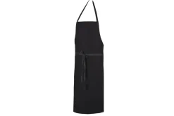 Tablier de cuisine mixte Robur Pise noir 100% coton