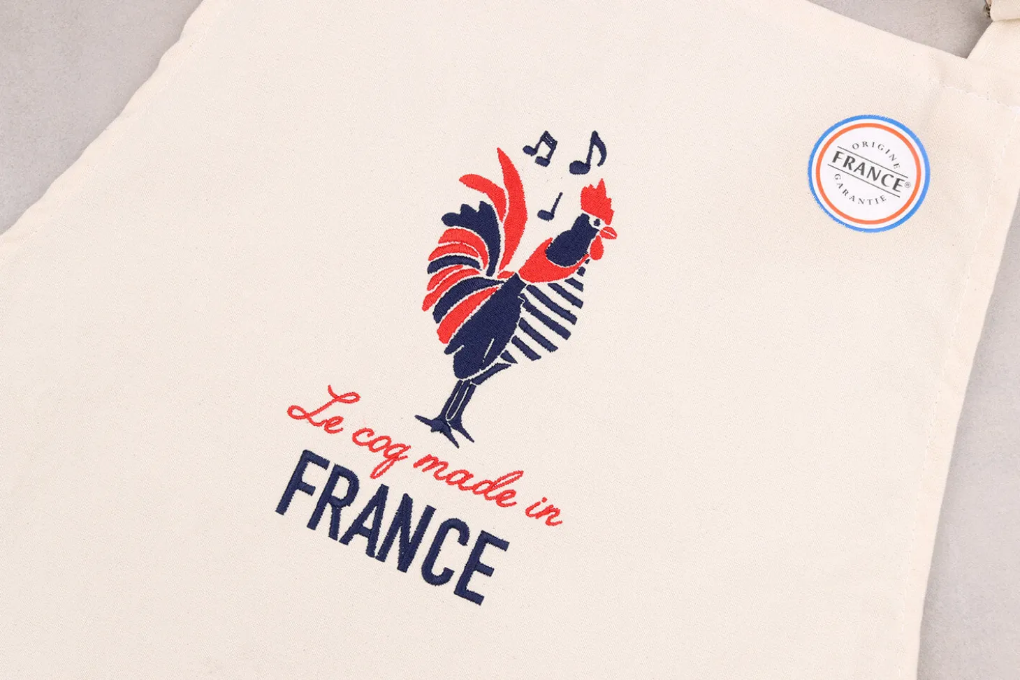 Tablier de cuisine Tissage de l'Ouest Joel fabriqué en France - Coq Français