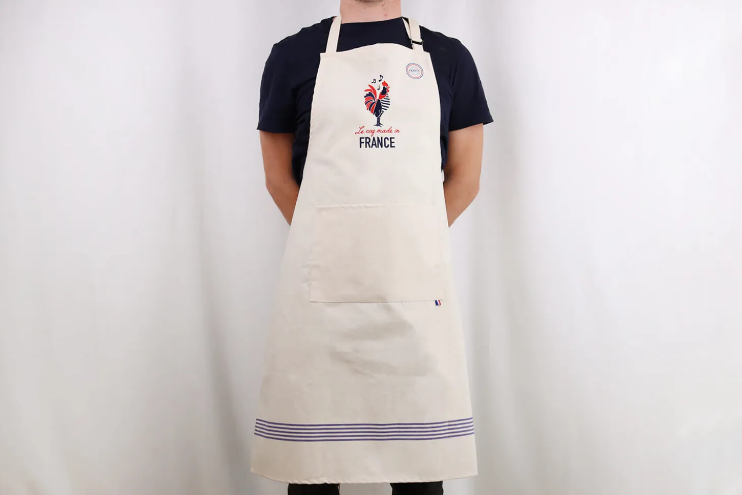 Tablier de cuisine Tissage de l'Ouest Joel fabriqué en France - Coq Français