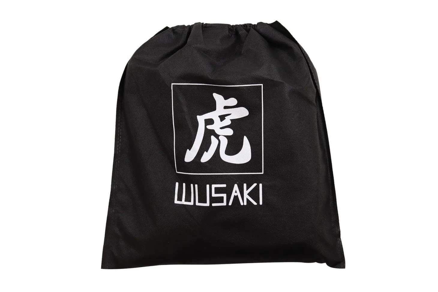 Tablier de cuisine Wusaki en toile noire charbon et cuir 83x67,5cm - Taille unique