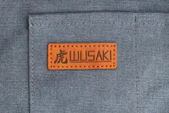 Tablier de cuisine Wusaki en toile bleue et cuir 83x67,5cm - Taille unique