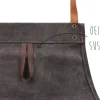 Tablier de cuisine Wusaki en toile et cuir 83x67,5cm - Taille unique