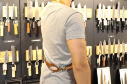 Tablier de cuisine Wusaki en toile et cuir 83x67,5cm - Taille unique