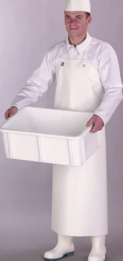 Tablier en polyuréthane blanc 90 x 115 cm taille unique