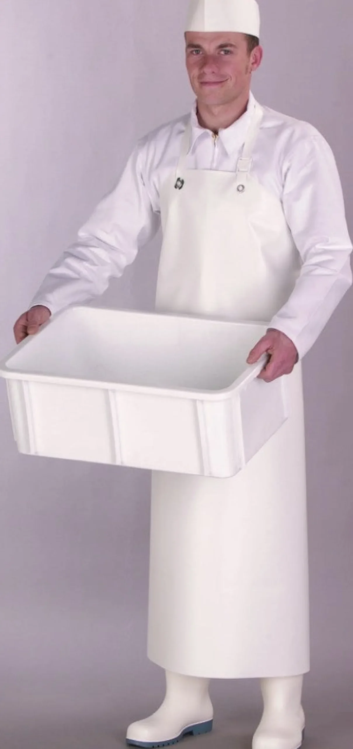 Tablier en polyuréthane blanc 90 x 115 cm taille unique