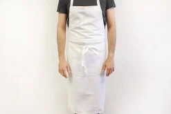 Tablier valet professionnel 100% coton blanc 100 x 100cm