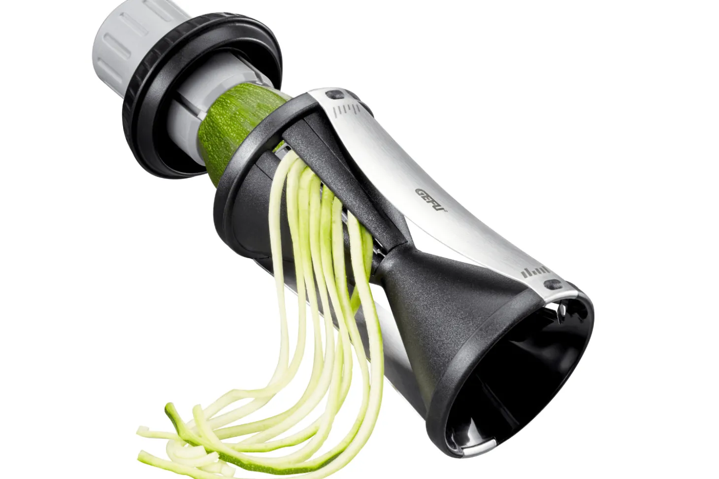 Taille-légumes spaghettis Gefu Spirelli en acier inox et polymère