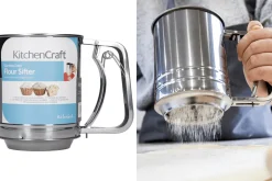 Tamis à farine mécanique KitchenCraft en acier inoxydable