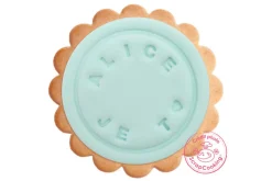 Tampon messages biscuit Scrapcooking personnalisable