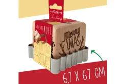 Tampon pour biscuits Scrapcooking en bois avec découpoir inox