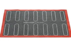 Tapis de cuisson Silikomart éclair et choux en silicone professionnel et fibres de verre micro-perforées 30x40cm
