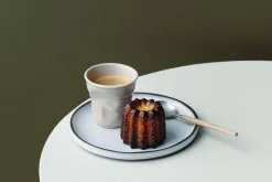 Tasse Revol Cappuccino Froissé 18cl en porcelaine Gris Galet
