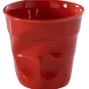Tasse Revol Espresso Froissé 8cl en porcelaine piment