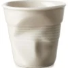 Tasse Revol Espresso Froissé 8cl en porcelaine Gris Galet