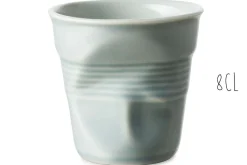 Tasse Revol Espresso Froissé 8cl en porcelaine Bleu Mistral
